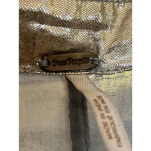 Free People Womens S Blue Rainbow Rays Shirt Button Up Oversized Colorbock Woven - Picture 6 of 7